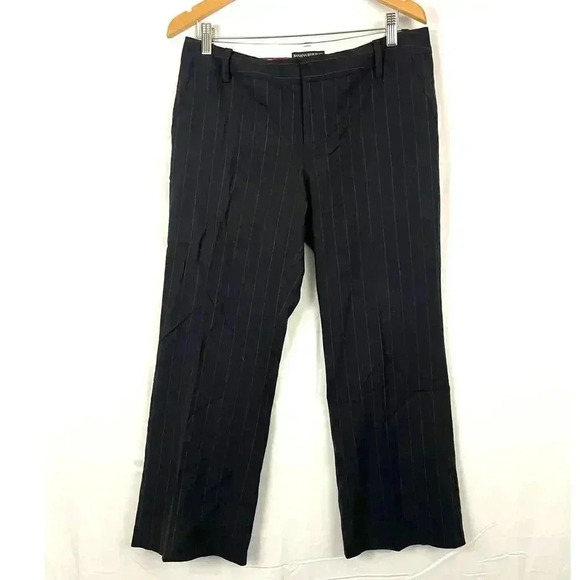 Banana Republic Pants Black Size 10R Martin Fit Career Wool Blend Lined - Picture 1 of 13